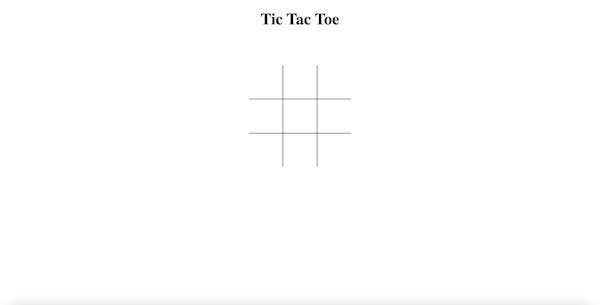 screenshot image of Tic Tac Toe project